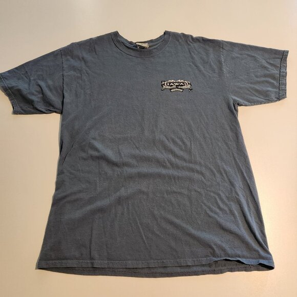 Hawaii T-Shirt Blue Hawaiian Islands Print Colorwash Tees Mens Size XL EUC - Picture 4 of 9